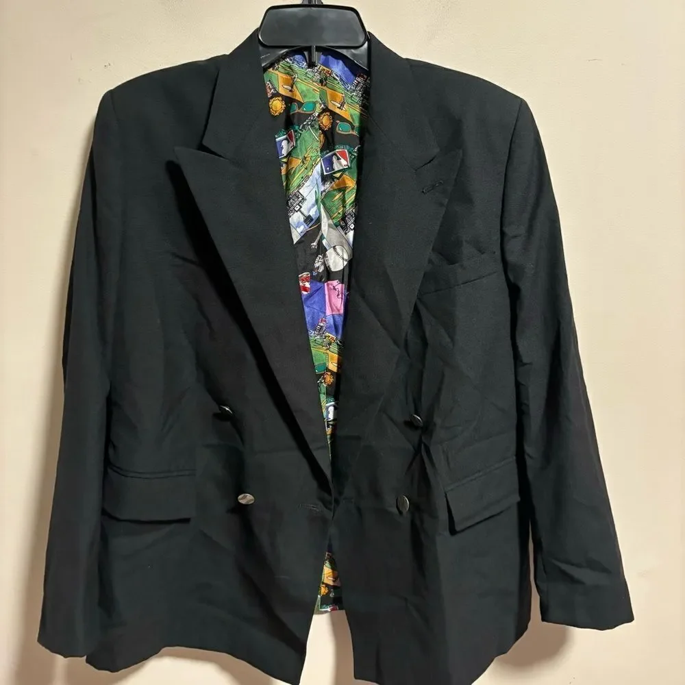 Nicole Miller Vintage Baseball MLB World Series RARE Men’s Blazer- Size 36